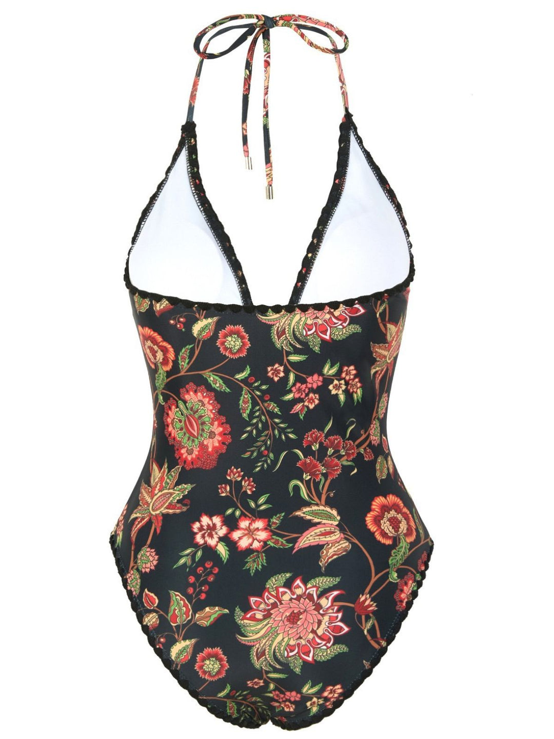 2PCS 1960s Deep V-Neck Fringe Swimsuit &amp; Cover-Up - vintage swimsuit, pin-up style