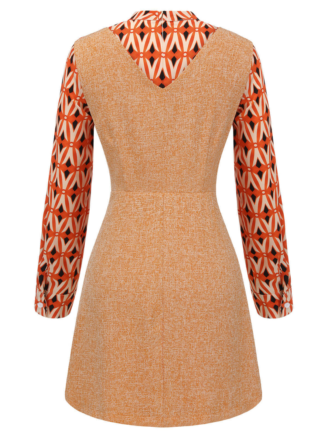 2PCS 1960s Orange Blouse &amp; Tweed Mini Dress: timeless style reimagined