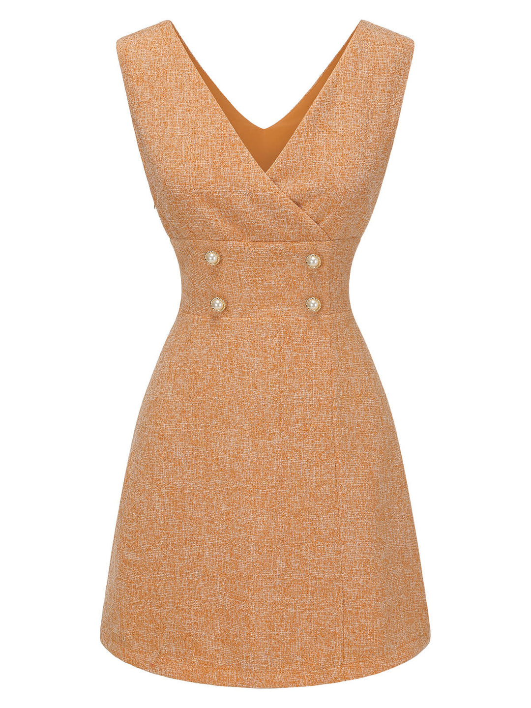 2PCS 1960s Orange Blouse &amp; Tweed Mini Dress: timeless style reimagined