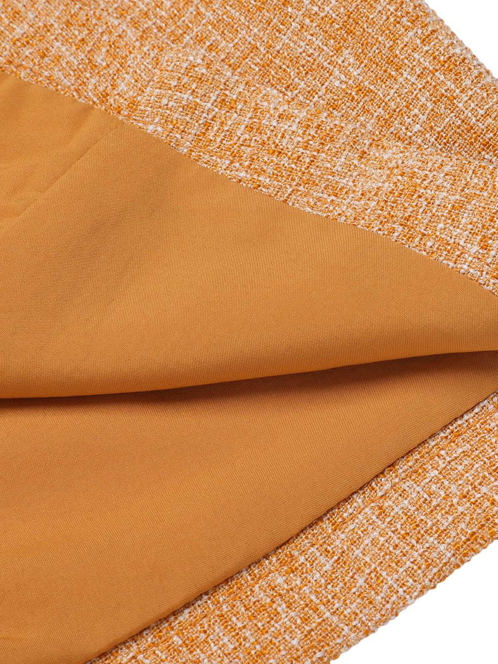 2PCS 1960s Orange Blouse &amp; Tweed Mini Dress: timeless style reimagined