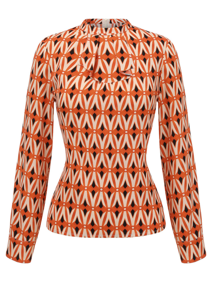2PCS 1960s Orange Blouse &amp; Tweed Mini Dress — vintage elegance for the modern woman