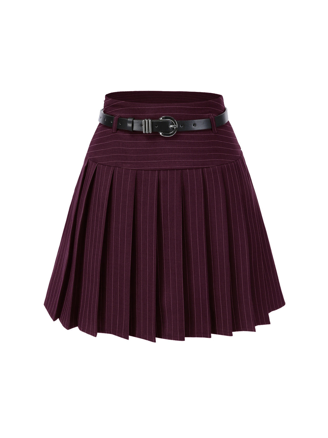 2PCS Dark 1960s Pinstripes Top &amp; Pleated Skirt: a 1960s classic that whispers rather than shouts
