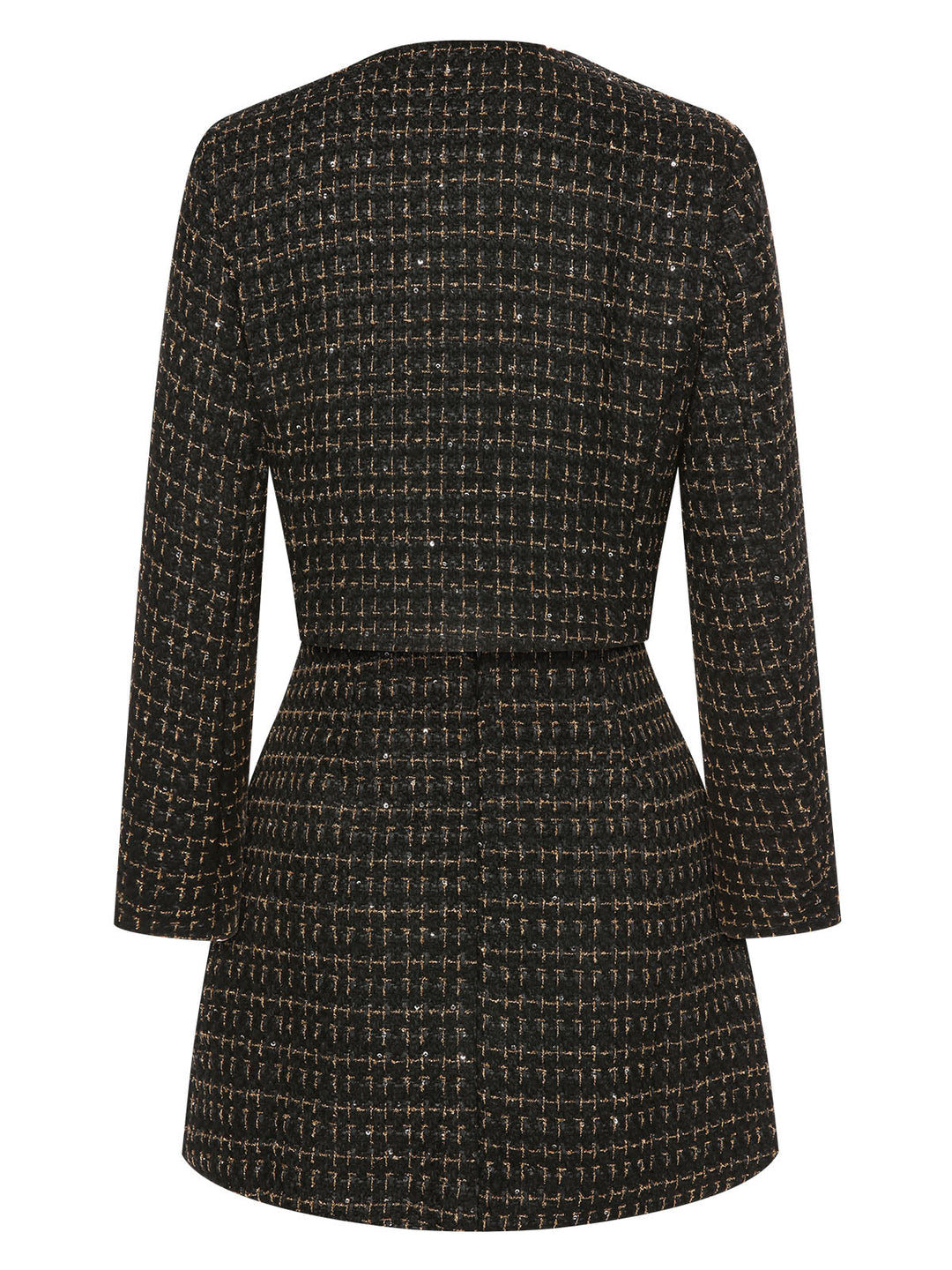 2PCS 1960s Tweed Cropped Coat &amp; A-Line Skirt — 1960s sophistication that wraps her in quiet power