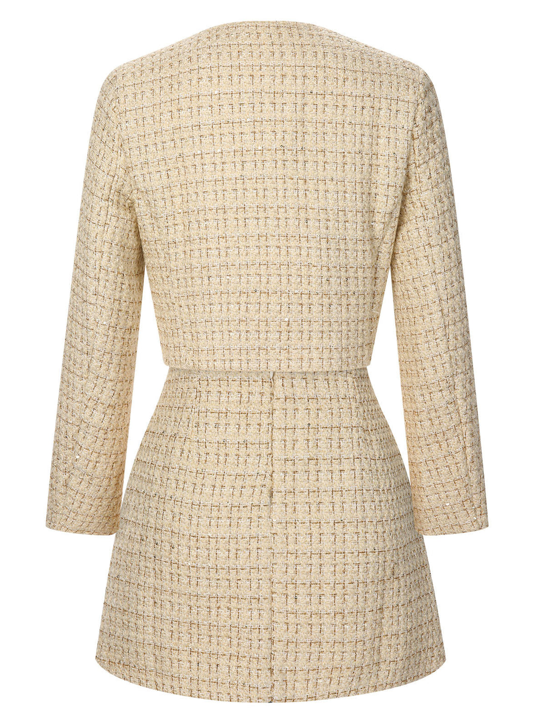 2PCS 1960s Tweed Cropped Coat &amp; A-Line Skirt — 1960s style that speaks before she does