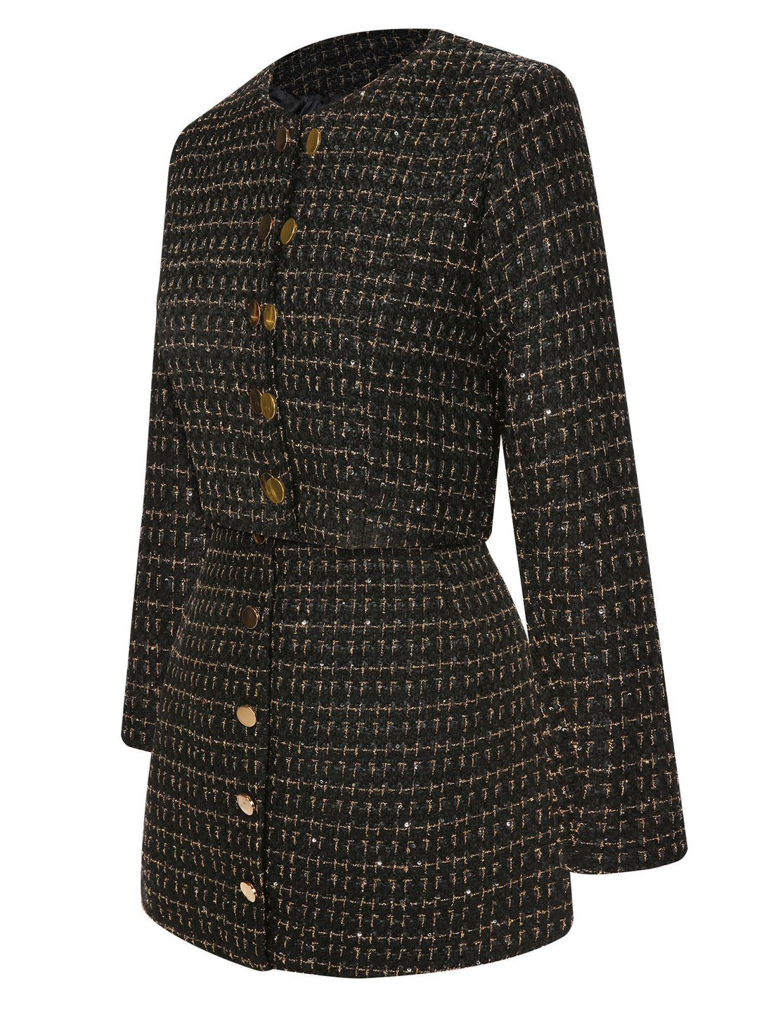 2PCS 1960s Tweed Cropped Coat &amp; A-Line Skirt — 1960s style that speaks before she does