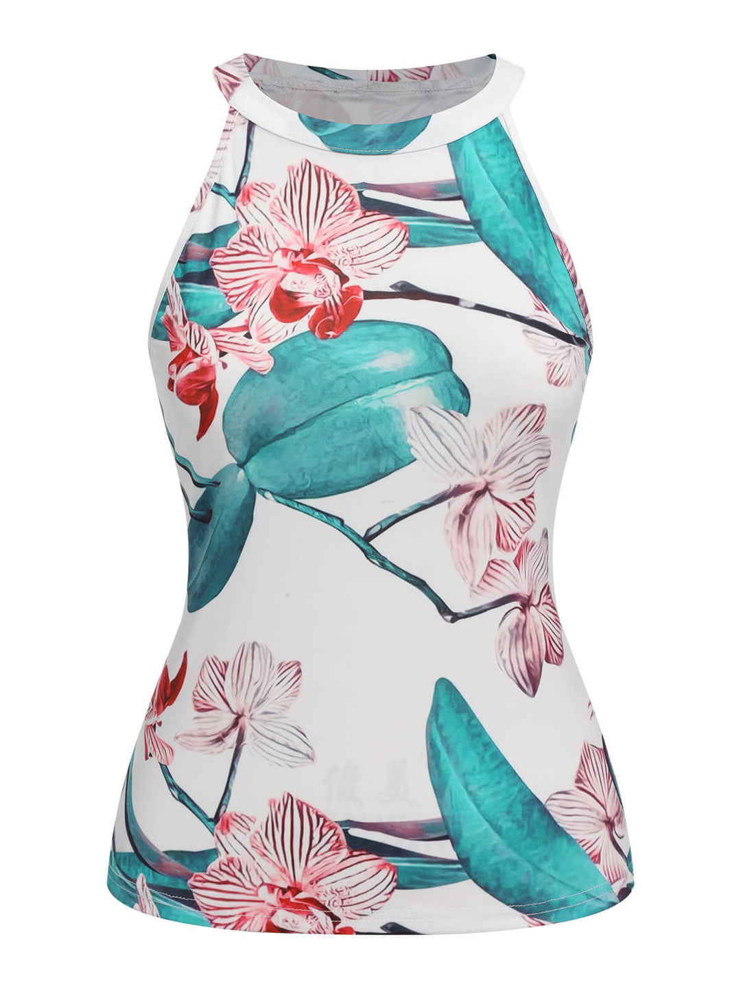 2PCS 1970s Floral Crewl Halter Top &amp; Shorts With Belt, vintage top, retro blouse - perfect for women who love vintage and retro fashion