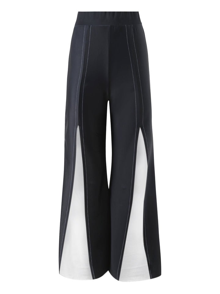 This 2PCS Black Gothic Straps Swimsuit &amp; Pants carries vacation dreams in every stitch