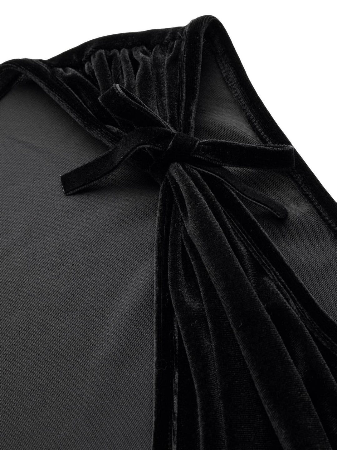 2PCS Black 1950s Mesh Top &amp; Velvet Jumpsuit - vintage jumpsuit, retro fashion, classic black