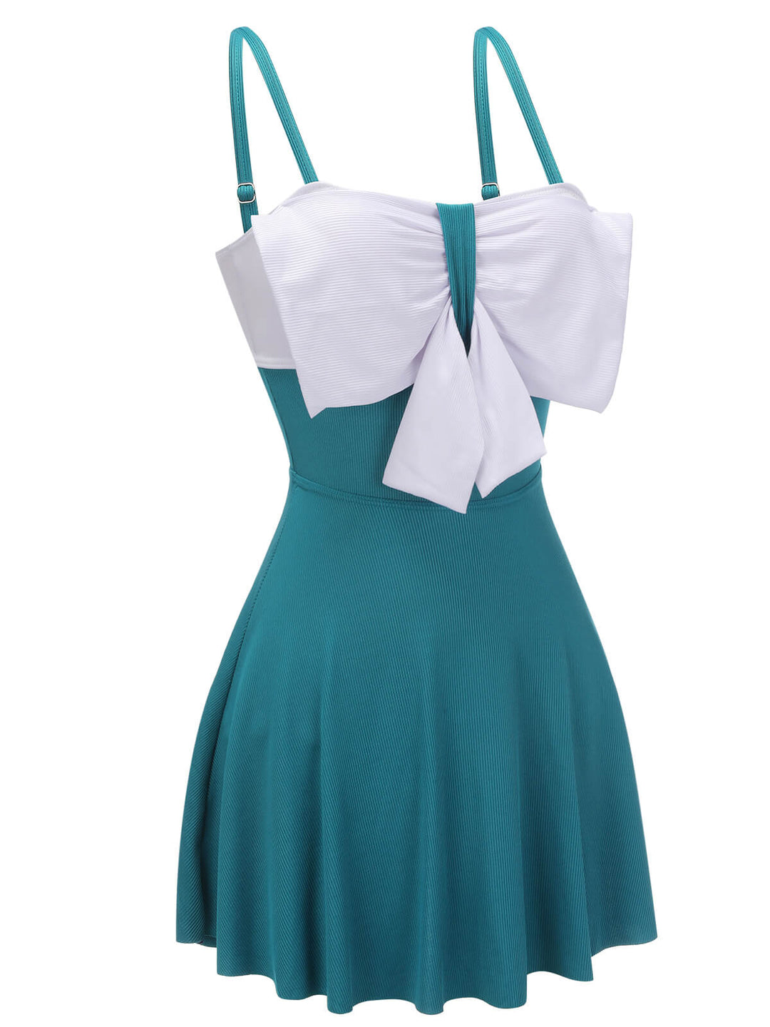 2PCS Blue 1930s Bow Strap Swimsuit &amp; Skirt, vintage skirt, retro style - perfect for women who love vintage and retro fashion