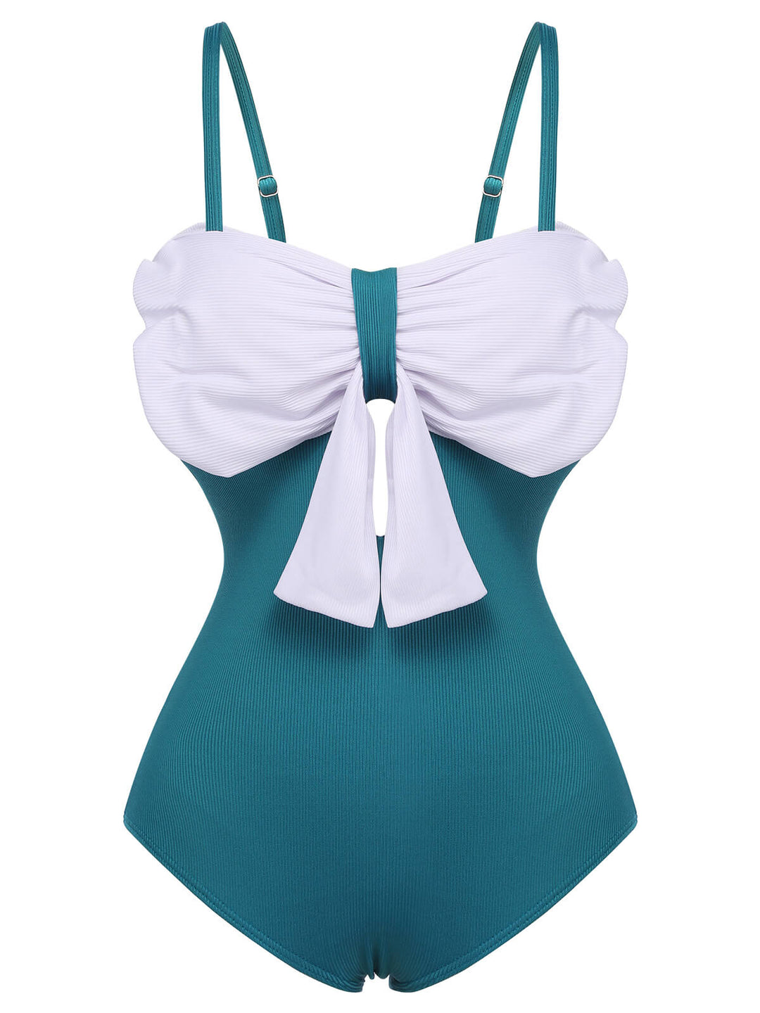 2PCS Blue 1930s Bow Strap Swimsuit &amp; Skirt, vintage skirt, retro style - perfect for women who love vintage and retro fashion