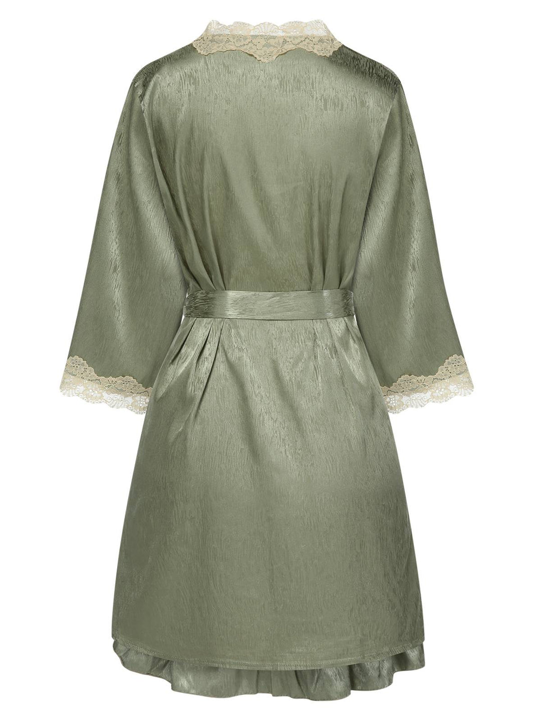 2PCS Green Guipure Lace Nightgown &amp; Robe - vintage nightgown, retro sleepwear