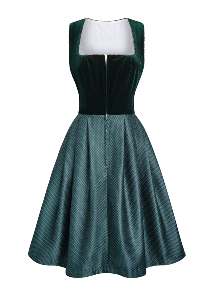 Green 1950s Vintage Retro Dress 4