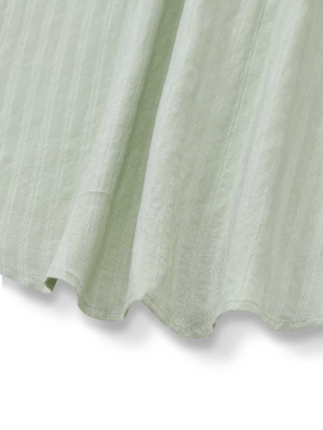 2PCS Green 1980s Tie-Neck Blouse &amp; Solid Skirt - vintage skirt, style
