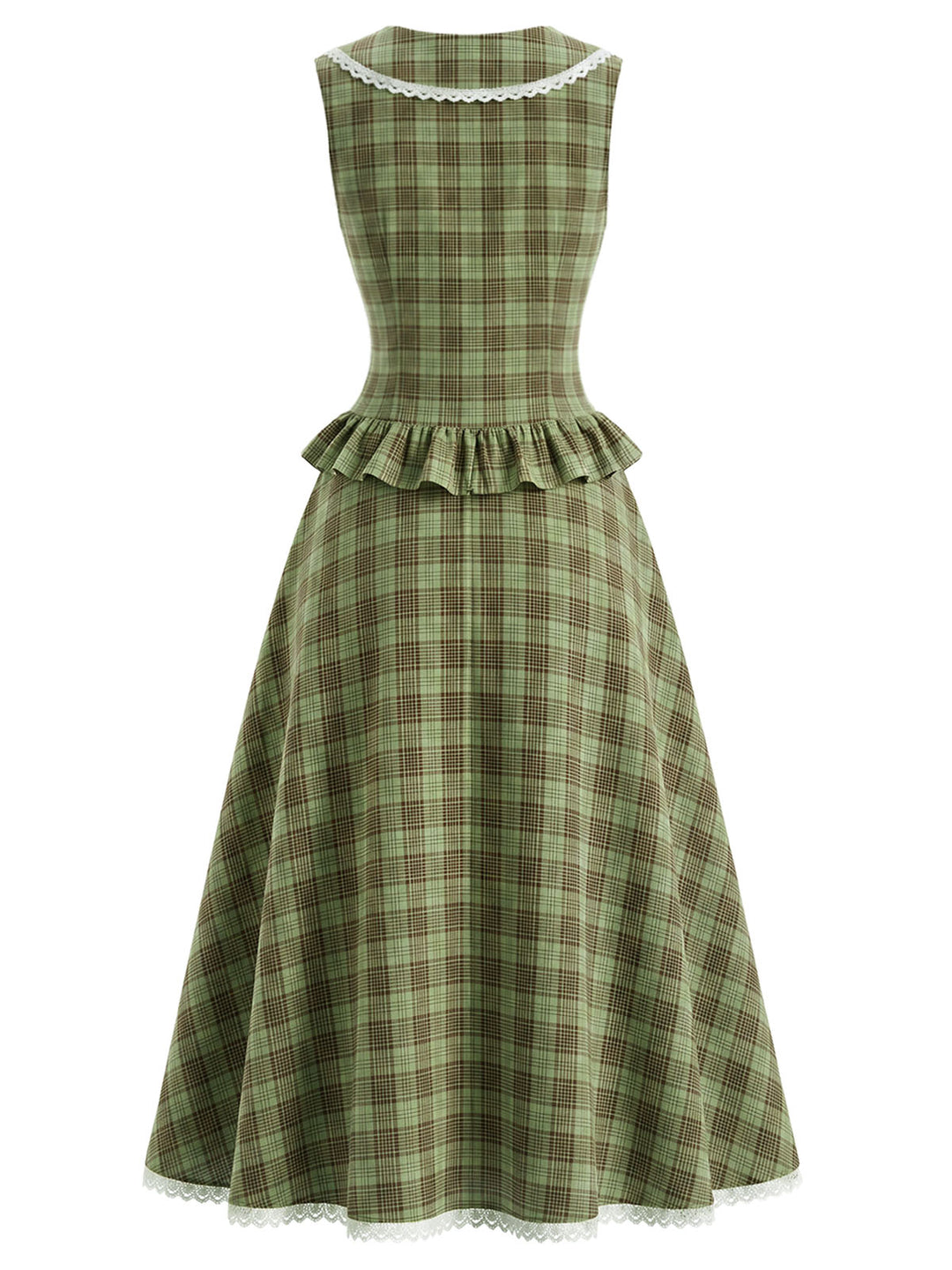 [Pre-Sale] Lake Green 1940s Plaid Vintage Classic Skirt 4