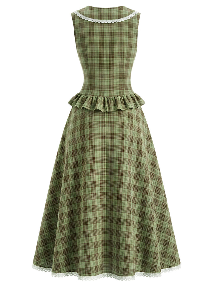 [Pre-Sale] Lake Green 1940s Plaid Vintage Classic Skirt 4