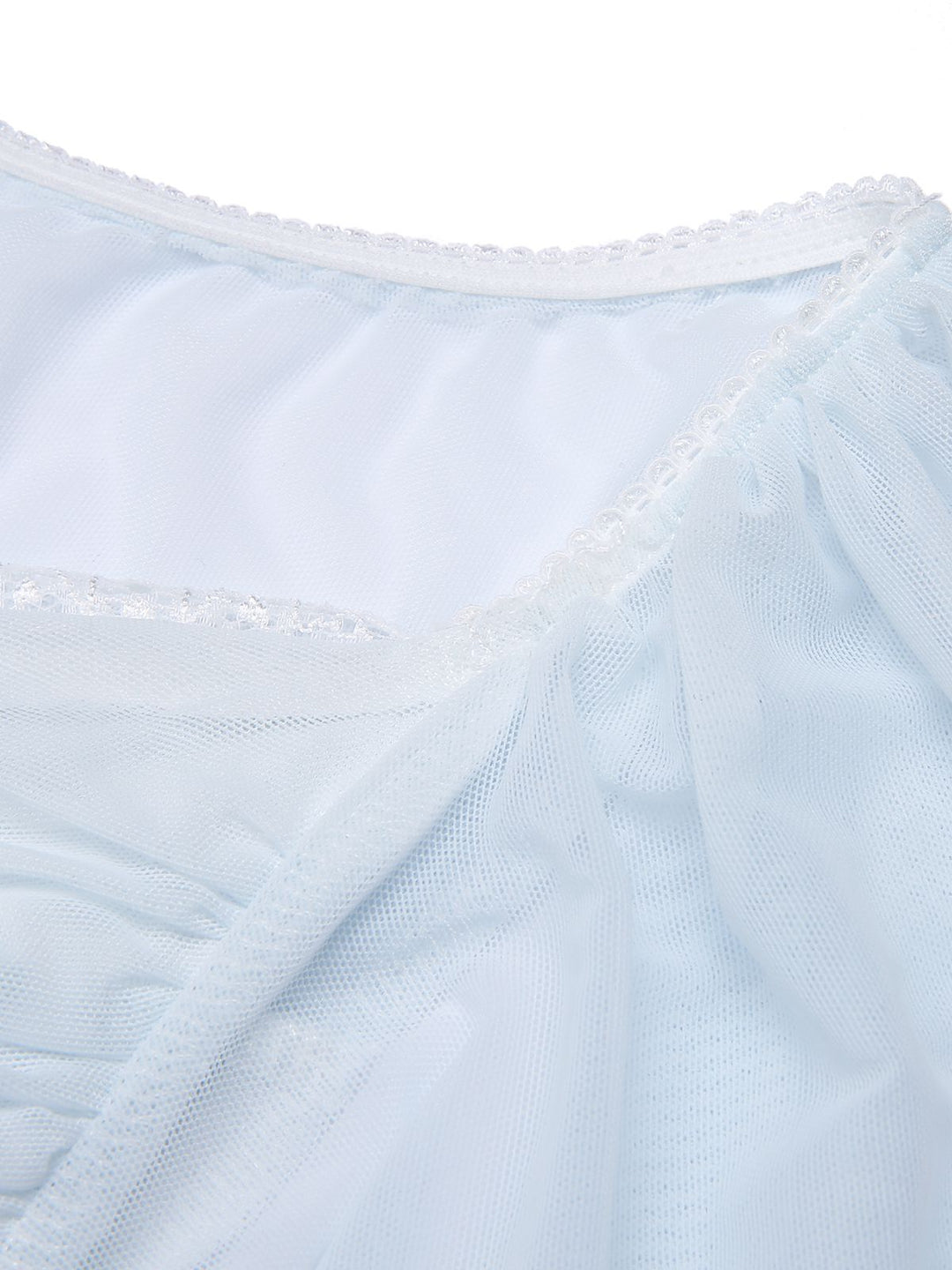 2PCS Light Blue Knot Lace Sleepwear, vintage fashion, retro style - perfect for women who love vintage and retro fashion