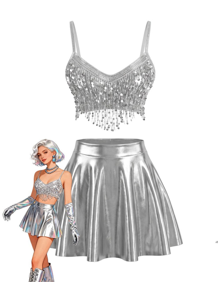 Silver Vintage Two Piece Set