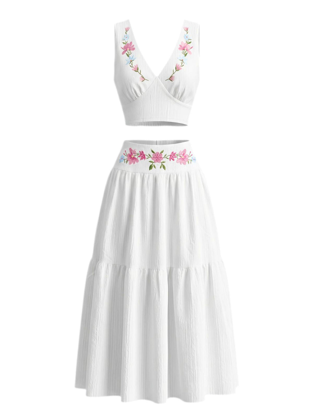 White 1950s Vintage Classic Skirt 4