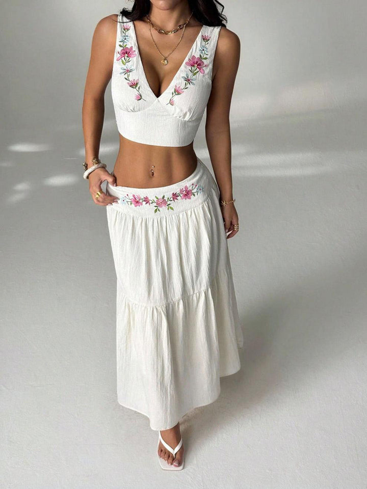 White 1950s Vintage Classic Skirt 7