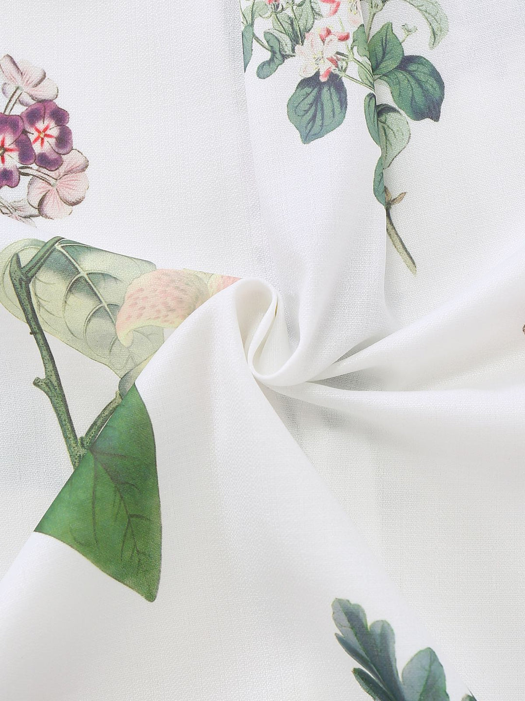2PCS White 1960s Linen Floral Blouse &amp; Shorts - vintage fashion, retro style, pure white