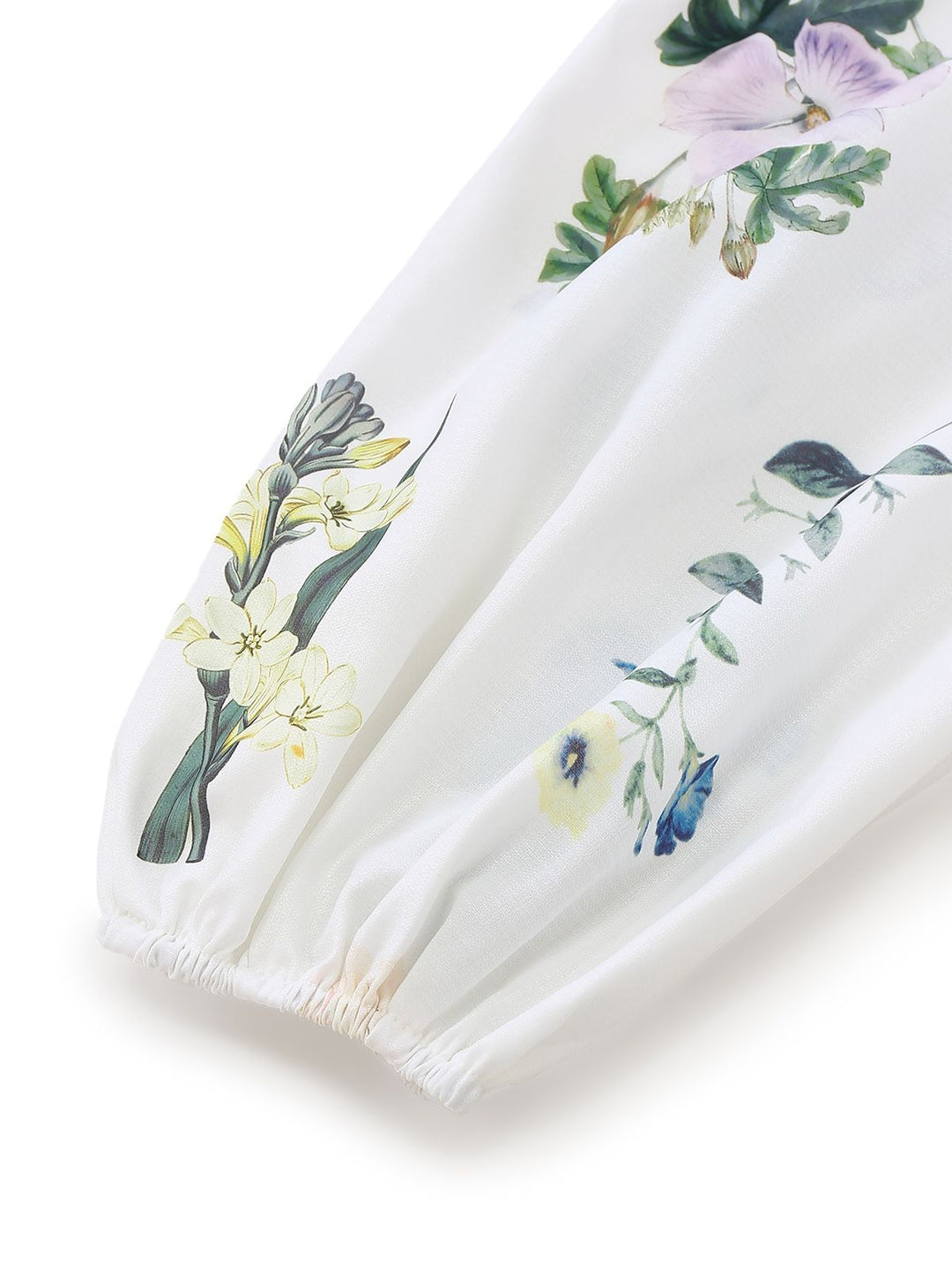 2PCS White 1960s Linen Floral Blouse &amp; Shorts - vintage fashion, retro style, pure white