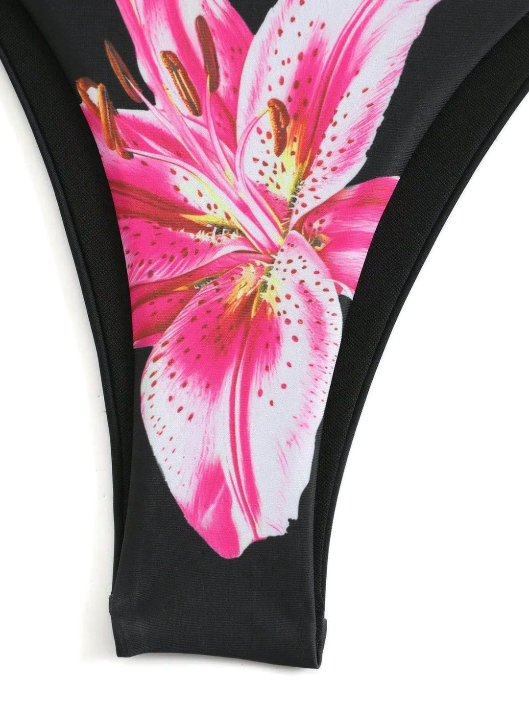 3PCS 1950s Mesh Lily Print Bikini Set &amp; Cover-Up - vintage swimwear, retro swimsuit, pin-up style for vintage lovers
