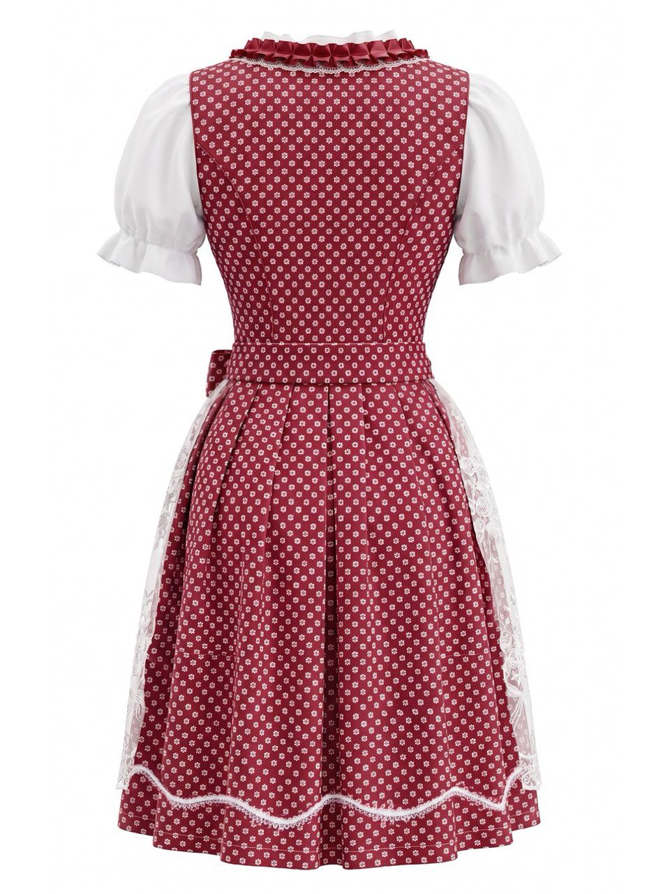 3PCS 1950s Square Neck Floral Dress &amp; White Puff Top &amp; Apron, vintage dress, retro fashion, rockabilly, pin-up fashion - perfect for women who love vintage and retro fashion