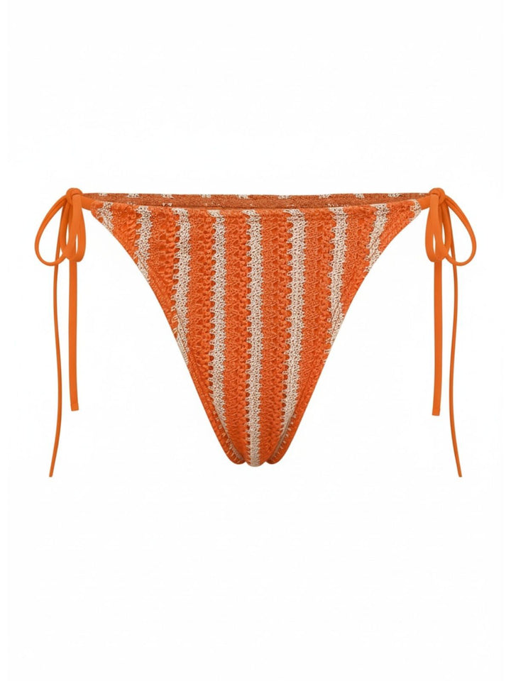 3PCS 1970s Striped Knit Boho Bikini Set &amp; Cover-Up - vintage fashion, retro style