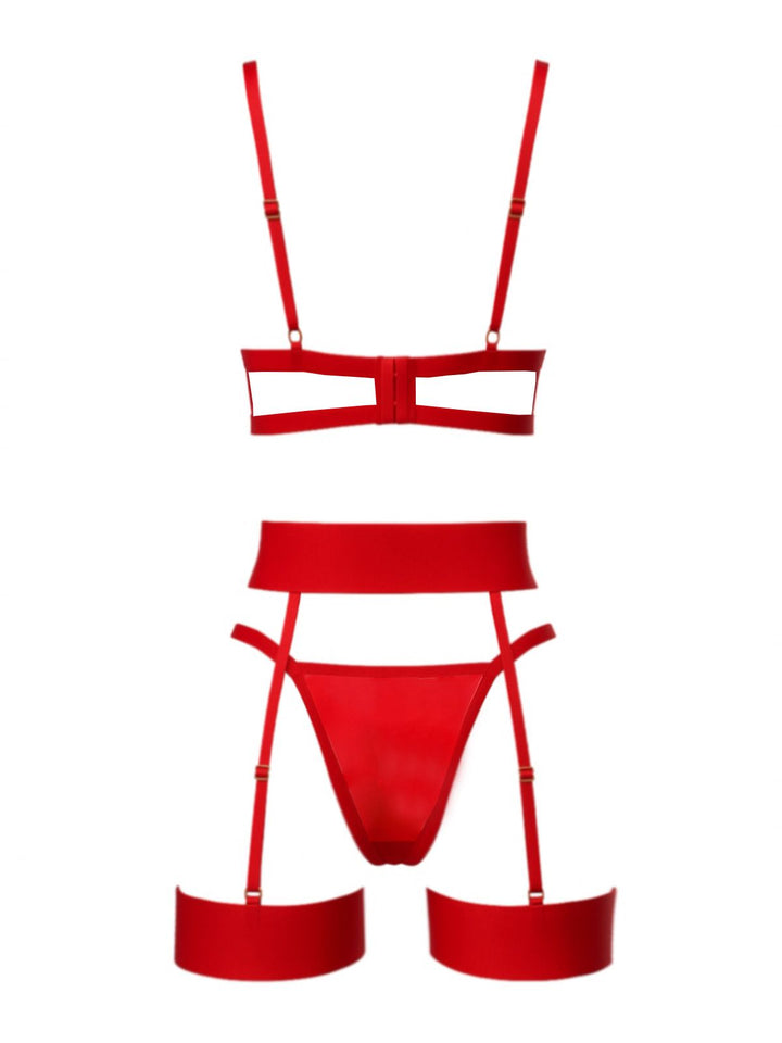 3PCS Lace Bow Detail Lingerie Set - vintage fashion, retro style