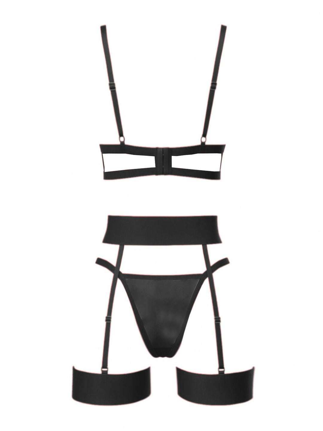 3PCS Lace Bow Detail Lingerie Set - vintage fashion, retro style