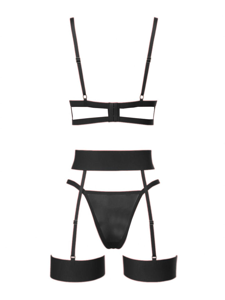 3PCS Lace Bow Detail Lingerie Set - vintage fashion, retro style