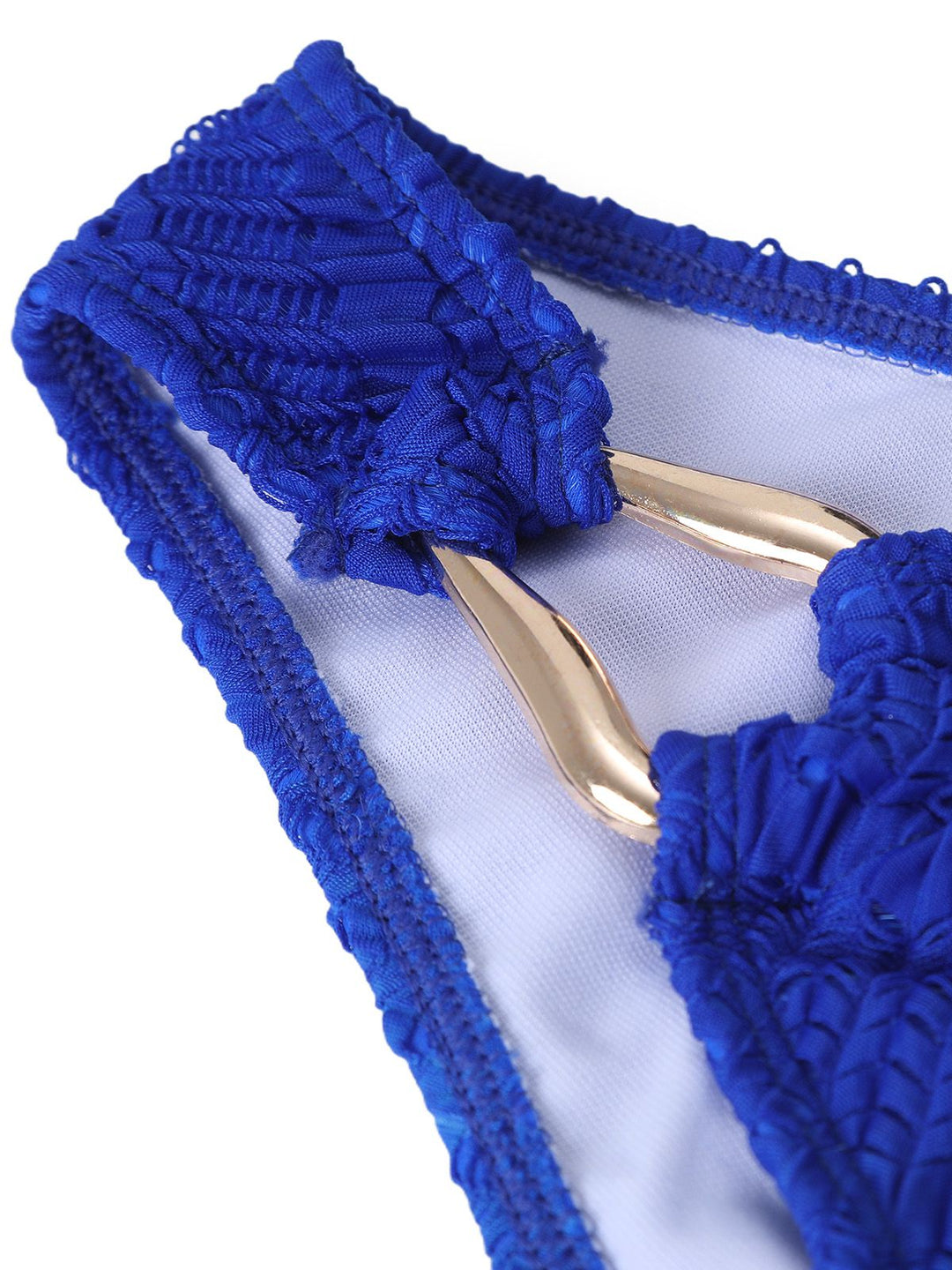 3PCS Blue 1980s Gradient Bikini Set &amp; Skirt Cover-Up - vintage skirt, retro style