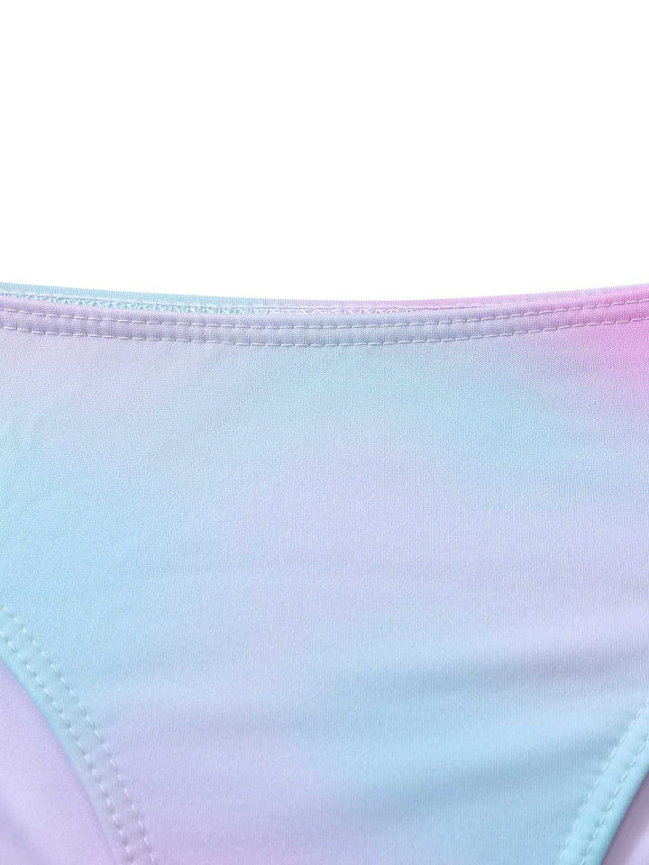3PCS Y2K Halter Ombre Bikini Set &amp; Cover-Up | vintage swimwear, retro swimsuit, pin-up style - perfect for retro fashion enthusiasts