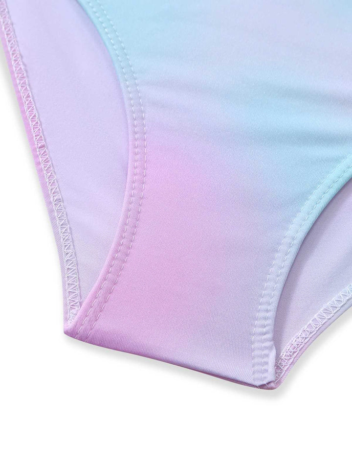 3PCS Y2K Halter Ombre Bikini Set &amp; Cover-Up - vintage swimwear, retro swimsuit, pin-up style for vintage lovers