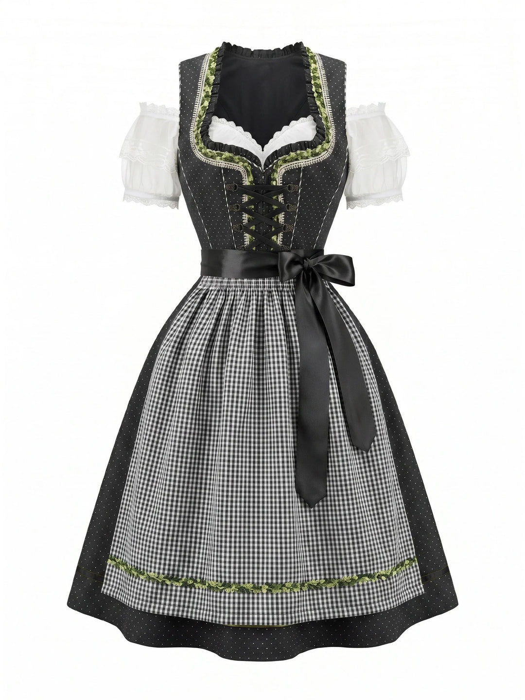 3PCS Cotton Polka Dot Dress& Top 3:4 primary image