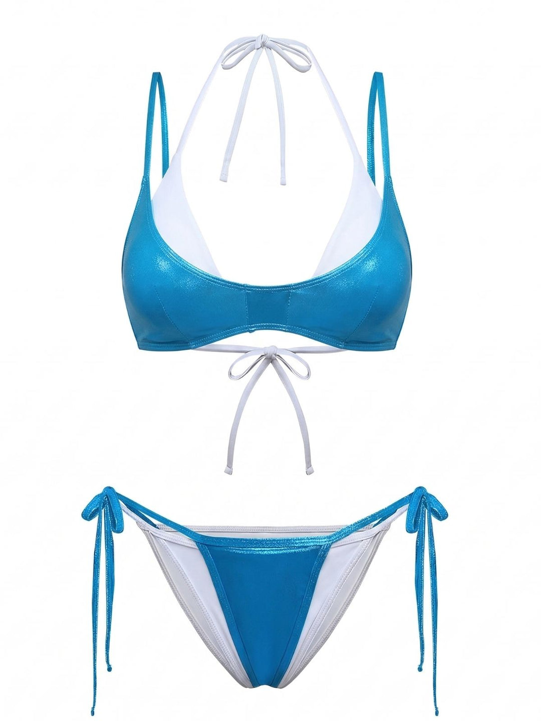 4PCS &amp; 1950s Triangle String Bikini Set - vintage fashion, retro style