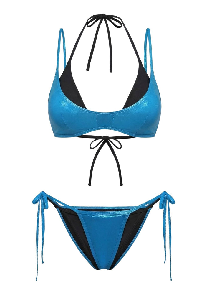 4PCS &amp; 1950s Triangle String Bikini Set - vintage fashion, retro style