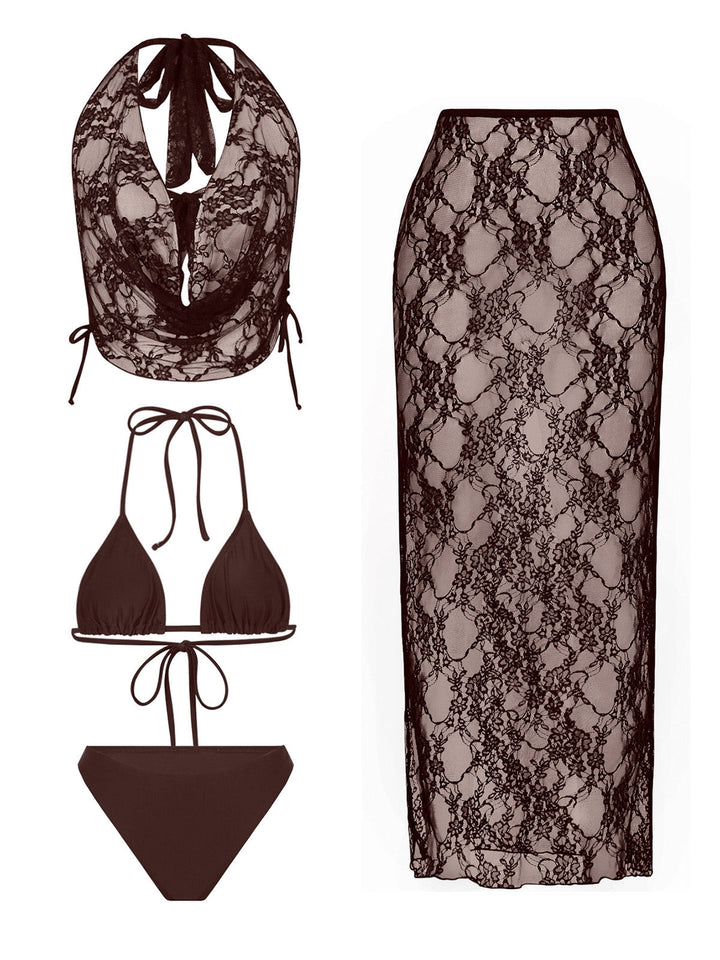 Lace 3 Piece Bikini Set 7