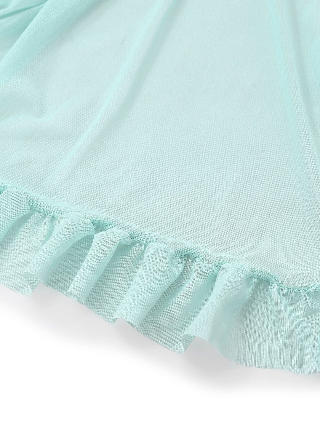 Aqua Blue Lace Bow Lingerie Set, classic vintage style elegant retro fashion - Image 5