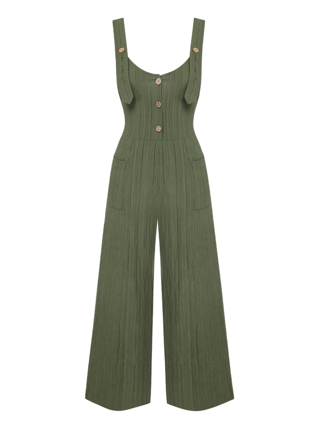 Army Green 1930s Loose Pleated Jumpsuit, vintage romper, retro jumpsuit - perfect for women who love vintage and retro fashion