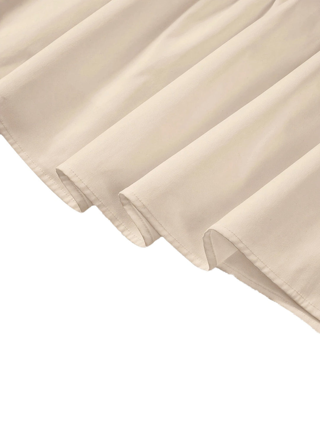 Beige 1940s Solid Multi-Layer Ruffled Skirt - vintage skirt, retro style