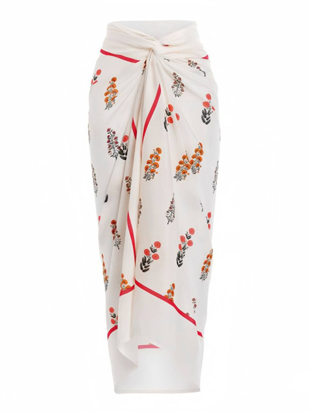 She finds her 1960s story in this Beige 1960s Plants &amp; Floral Cover-Up