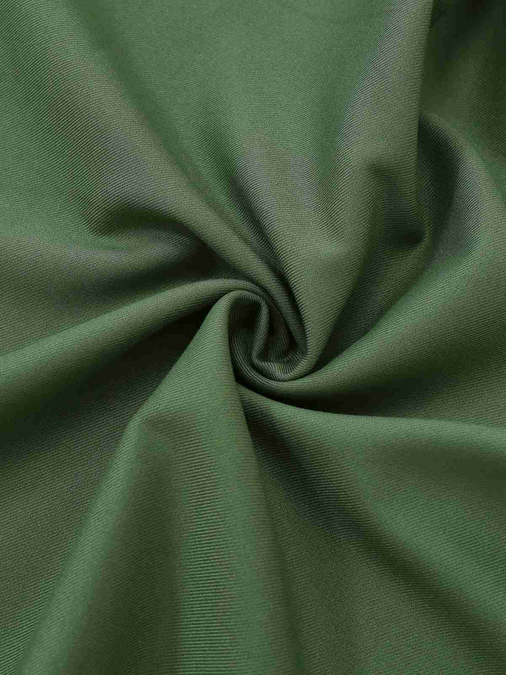 Beige &amp; Green 1950s Knit Off-Shoulder Pleated Dress - vintage dress, retro fashion, rockabilly