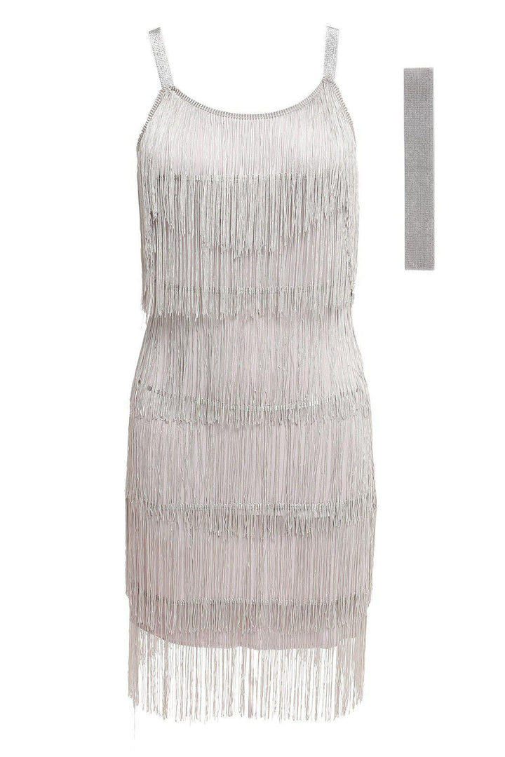 Belted 1920s Fringe Gatsby Dress, classic 1920s style elegant retro fashion - Image 13