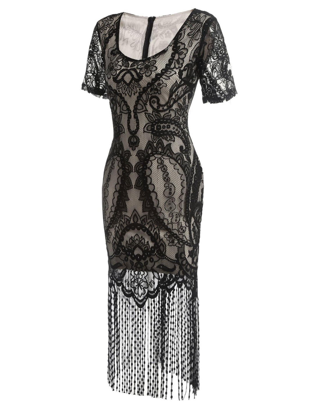 Black 1920s Fringe Lace Flapper Dress: timeless style reimagined