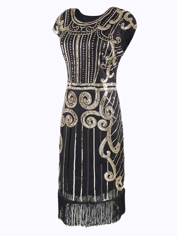 Black 1920s Sequined Flapper Dress — vintage elegance for the modern woman