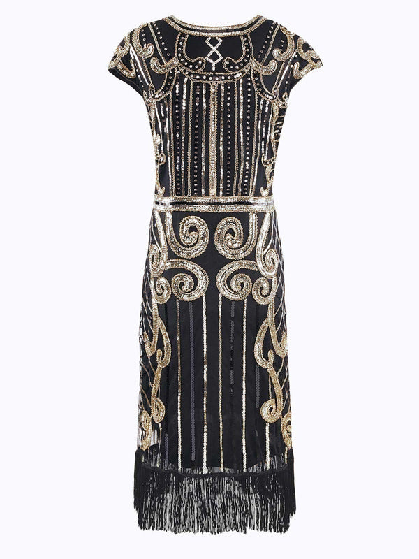 Black 1920s Sequined Flapper Dress: timeless style reimagined