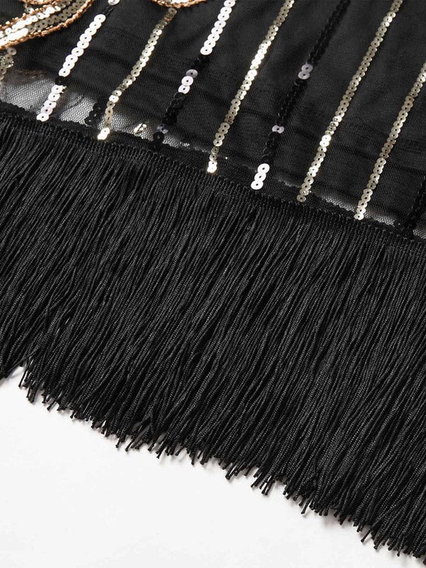 Black 1920s Sequined Flapper Dress — vintage elegance for the modern woman
