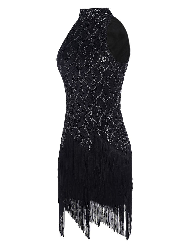 Black 1920s Sequined Glitter Dress: timeless style reimagined