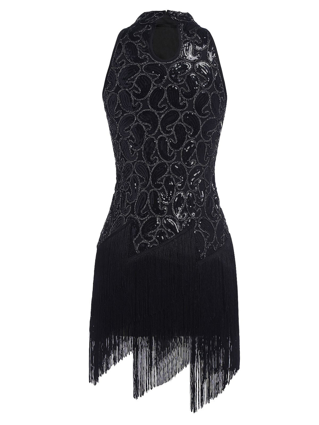 Black 1920s Sequined Glitter Dress — vintage elegance for the modern woman